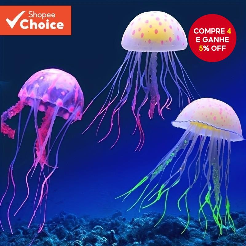 Decorações Vívidas De Água-Viva De silicone Para Um Lindo display De Aquário .