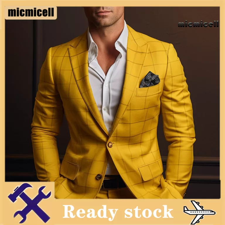 [micmicell .] Terno Masculino Casaco Formal Estilo