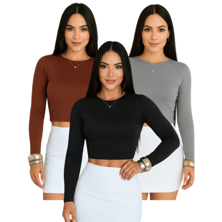 Cropped Costa Nua Manga Feminino com Manga Longa T
