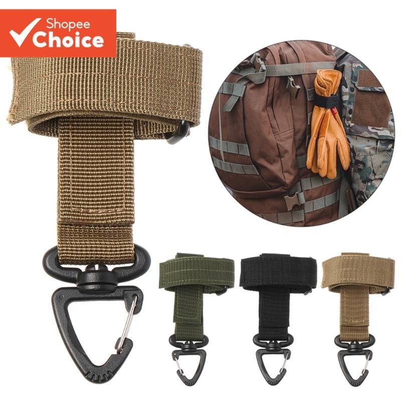 Alça do Suporte de Luva Mochila Suspenso com Gancho de Segurança e Fivela de Armazenamento para Cami