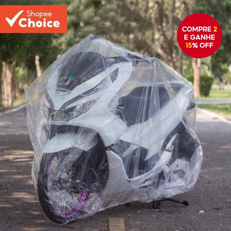 Capa Transparente Para De Motocicleta , 230x120cm , 50 Mícrons , Espessa , Durável , Protetora Contr