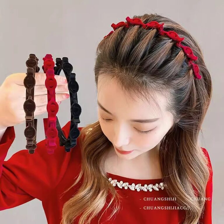 Tiara De Argola De Cabelo Trançada Com Testa De V