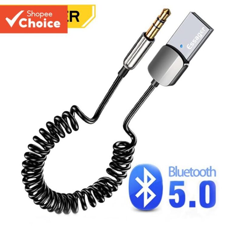 Essager USB Receptor Bluetooth Carro Adaptador Aux