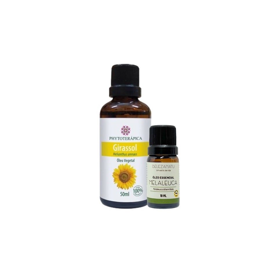 Kit Óleo Vegetal Girassol ÓleoEssencial Melaleuca BelezaNatu