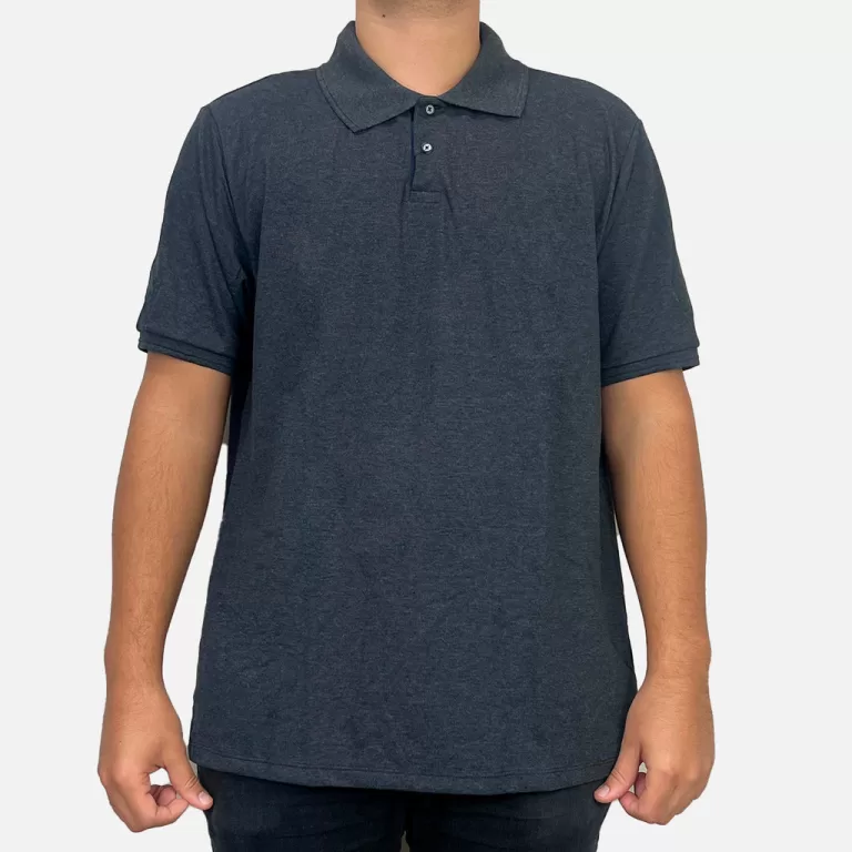 Camisa Polo Plus Size Masculina Piquet Básica Cas