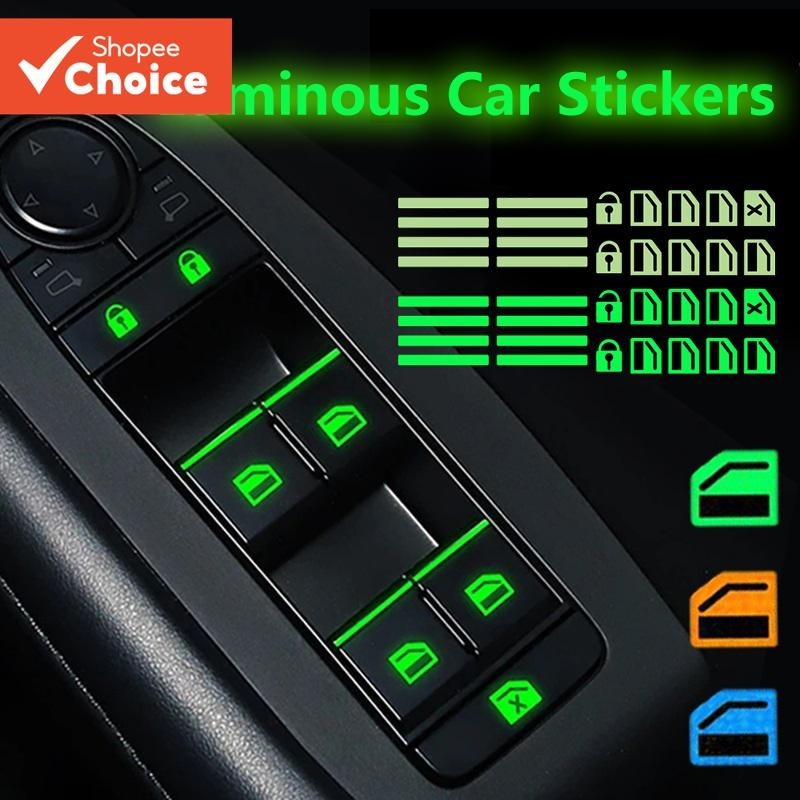 Adesivos Fluorescentes Para Janela De Carro , Montagem De Botão Toyota Camry Mitsubishi
