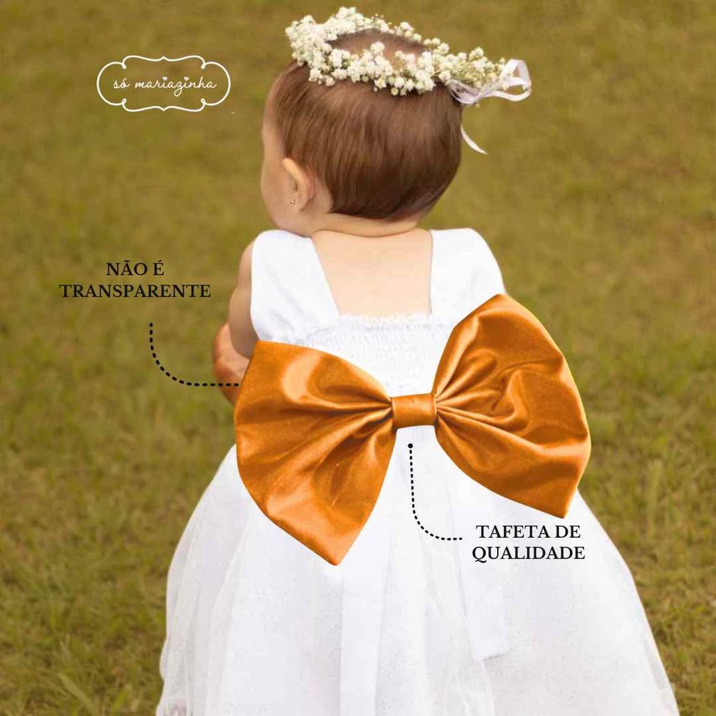 Laço Estruturado Traseiro acessorio para vestido  LARANJA REF4204