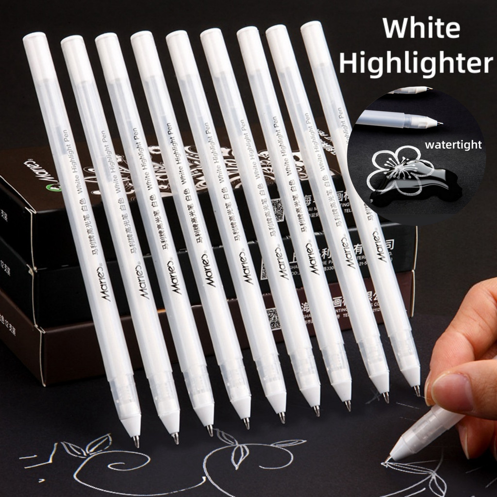 Diy Pintura Caneta Grafite Caneta Linha Branca Caneta Arte Highlighter WJ611