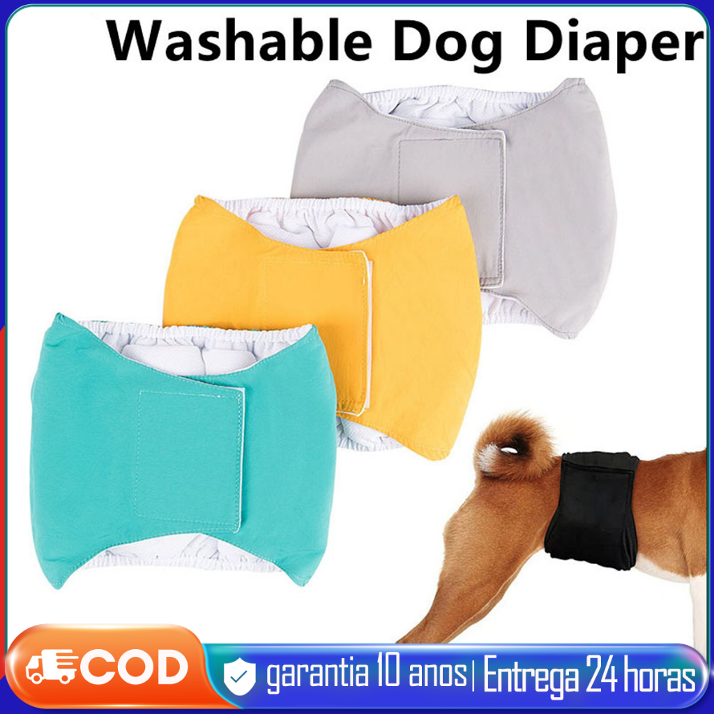 Fraldas à prova dágua para cães Calças Fisiológicas Reutilizáveis Suprimentos para animais de estima