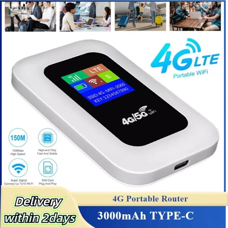 Roteador WiFi Móvel 4G LTE – 150Mbps, Bater