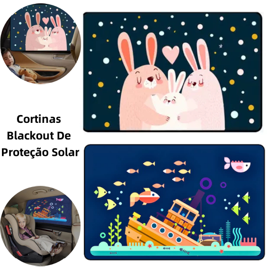 Cortina Protetor Solar Blackout Janela Carro Bebê