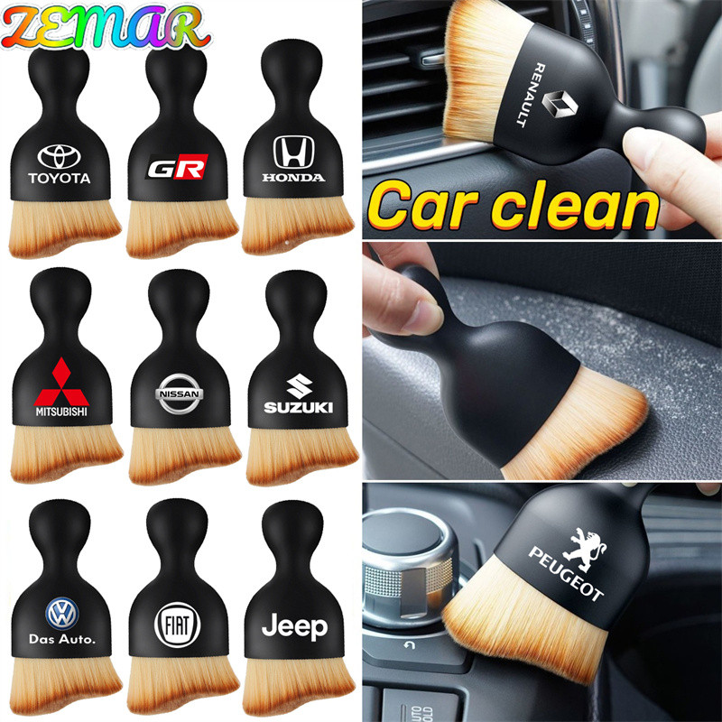 Limpeza Interior Do Carro Escova Macia Painel Saída De Ar Assento Lacuna Remoção Poeira Detalhando F