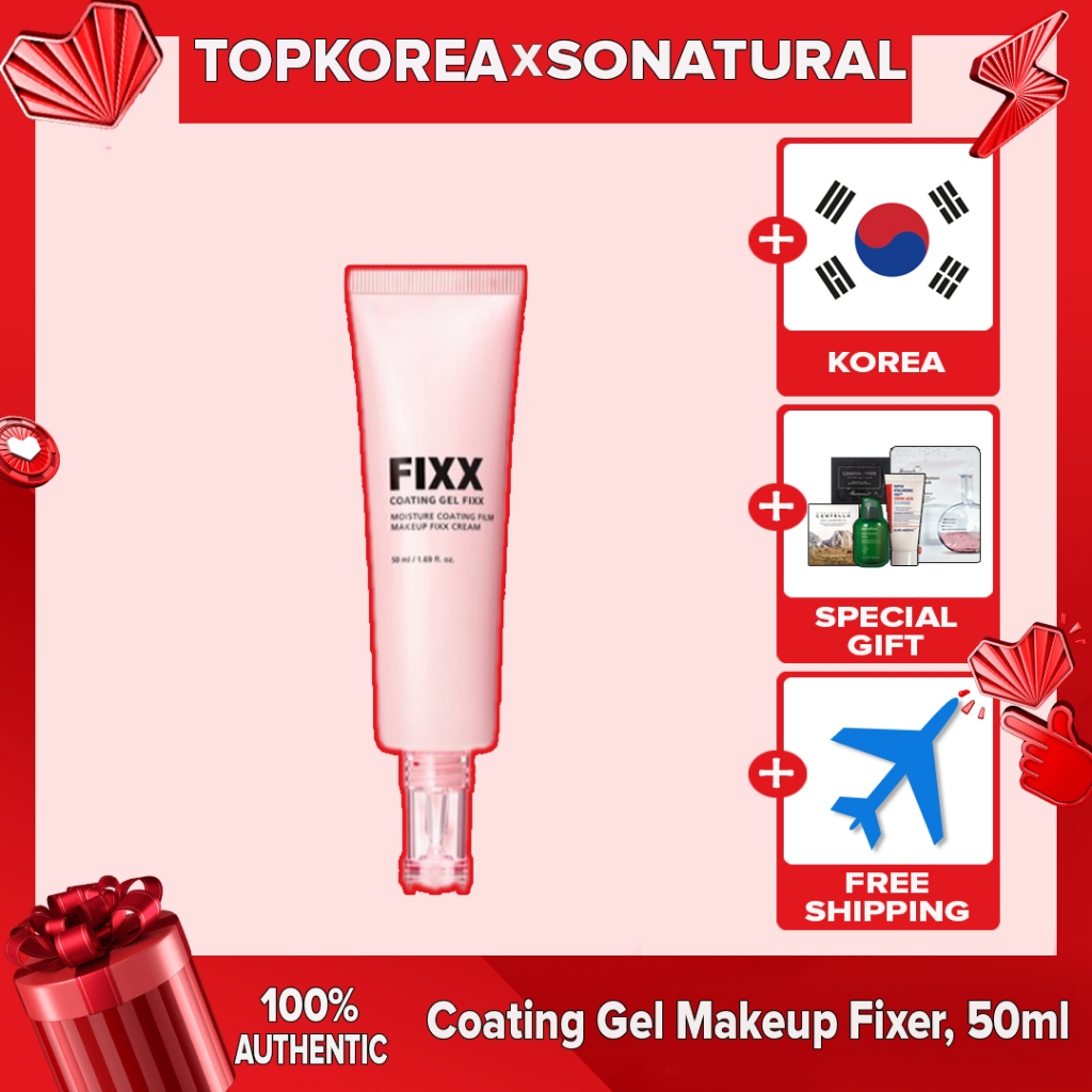 Fixador De Maquiagem Em Gel De Revestimento Tão Natural , 50ml TOPKOREA Envio Da Coreia