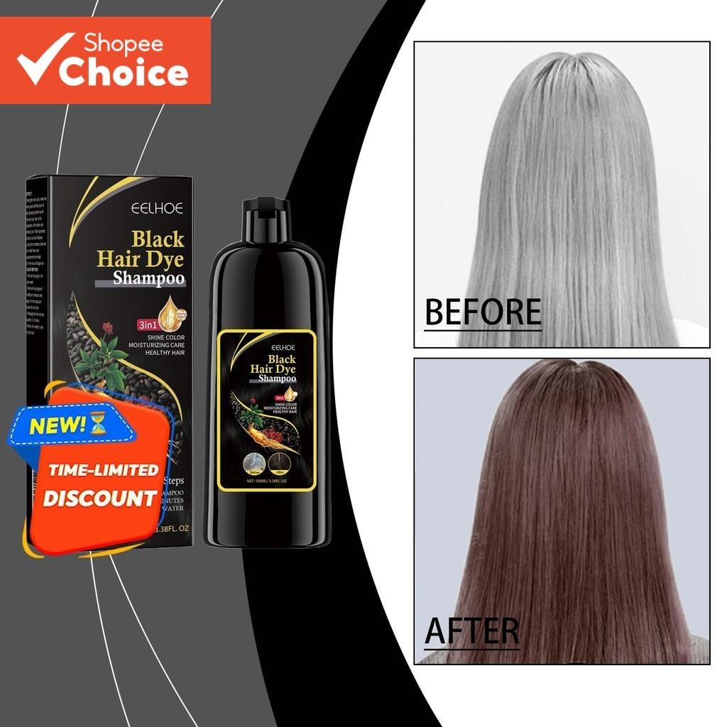 Shampoo Escurecimento Do Cabelo Com Ele Shou Wu Extrato Hidratação Profunda Reparação Couro Cabeludo