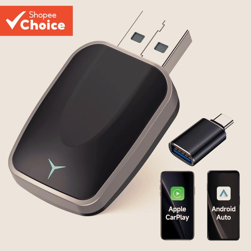 Adaptador CarPlay 2 Em 1 Com Fio Para Sem E Android Auto Plug E Play