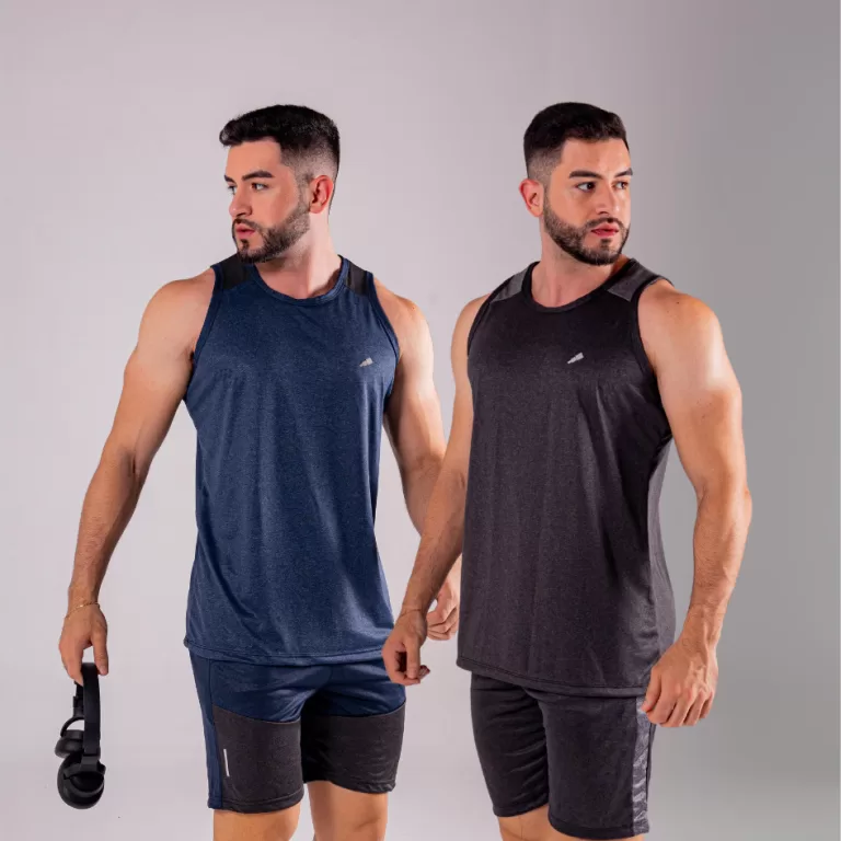 Regata + Short Conjunto Masculino Academia Roupa T