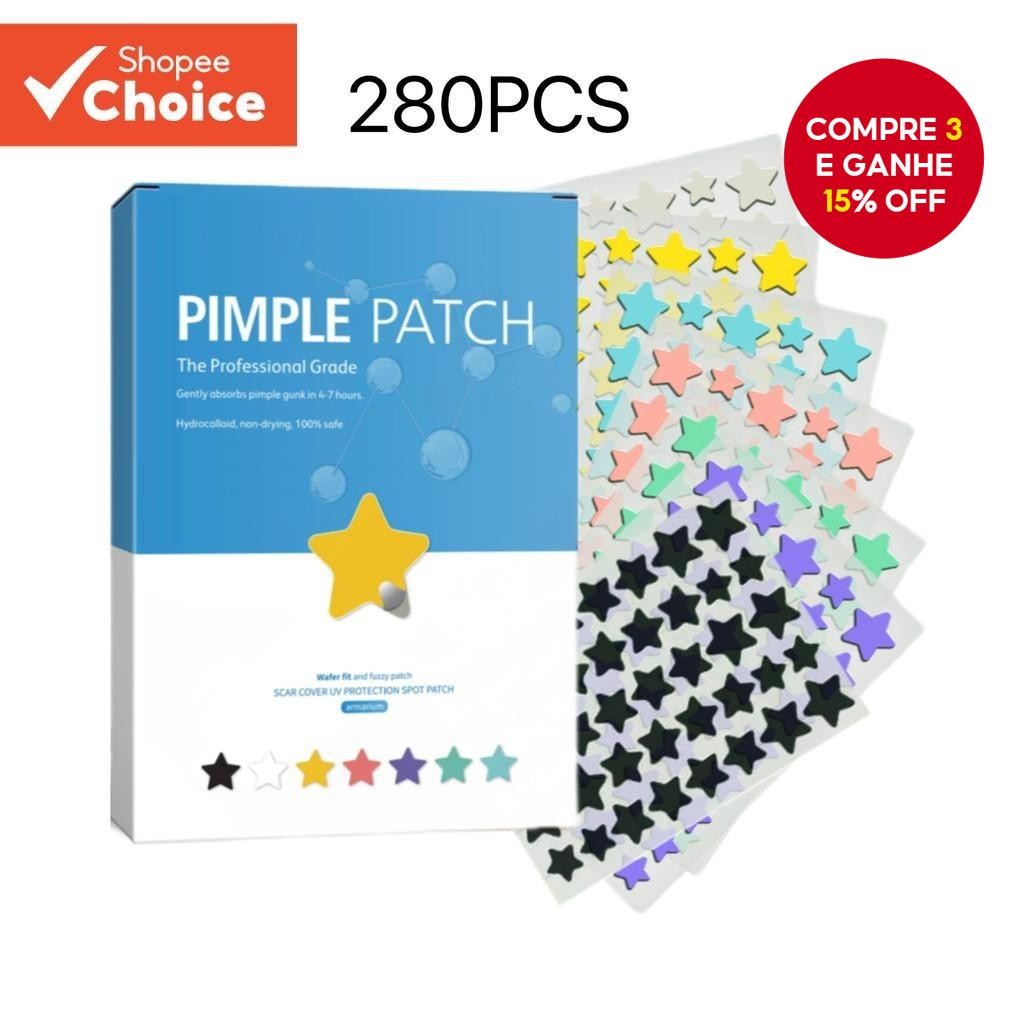 Capas Coloridas Para Acne Estrela De 280 Peças-7 Cores , Design Fofo ; Esconde E Espinhas , Comedões