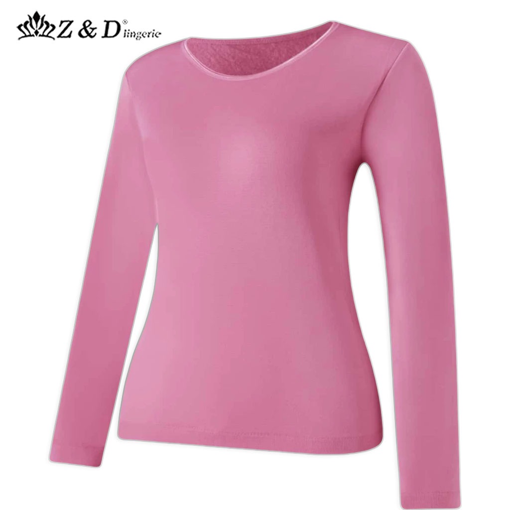 ZED Lingerie Blusa Termica feminina Segunda Pele Térmica Manga Longa com Proteção LMNY02