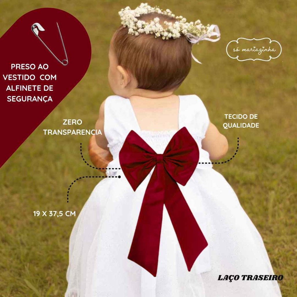 Laço MARSALA Para Vestido Decoração Acessório De Vestido Festa Em Tafeta tamanho unico REF4205