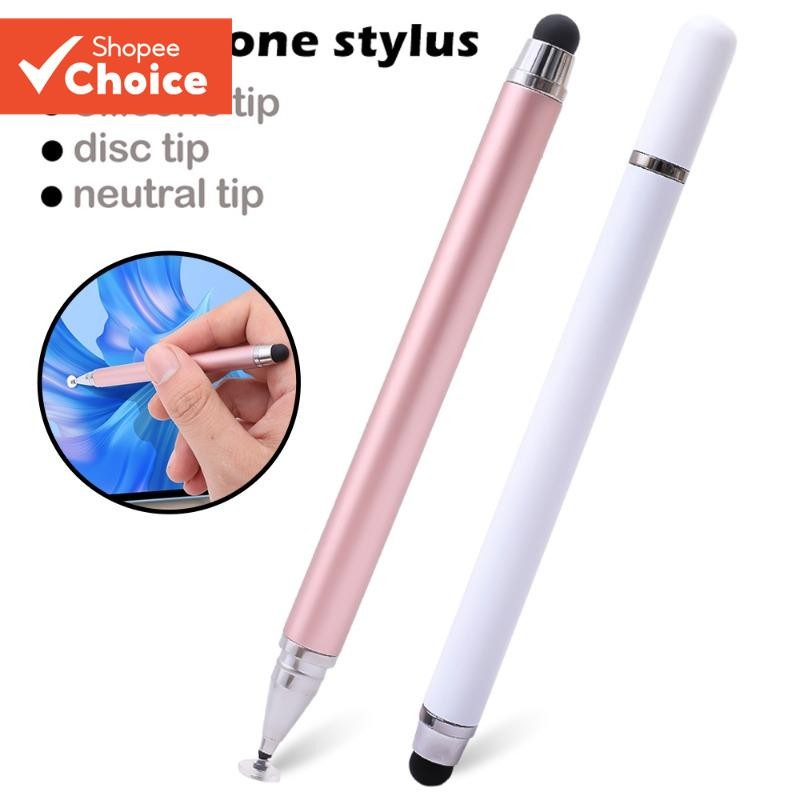 Caneta Stylus Universal 2 Em 1 Com Tela De Toque Compatível Dispositivos iOS Android iPhone iPad Sam