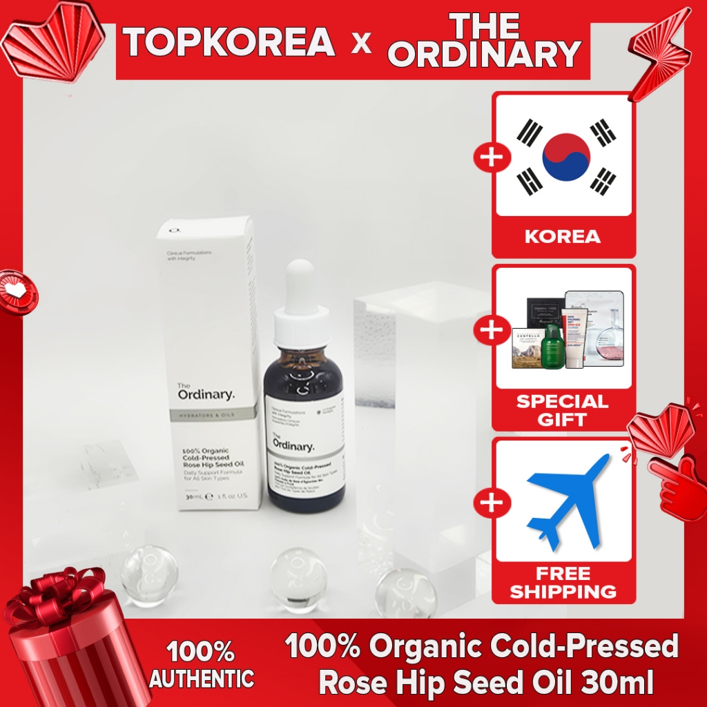 The Ordinary 100% Organic Cold-Pressed Rose Hip Seed Oil 30ml TOPKOREA Envio Da Coreia