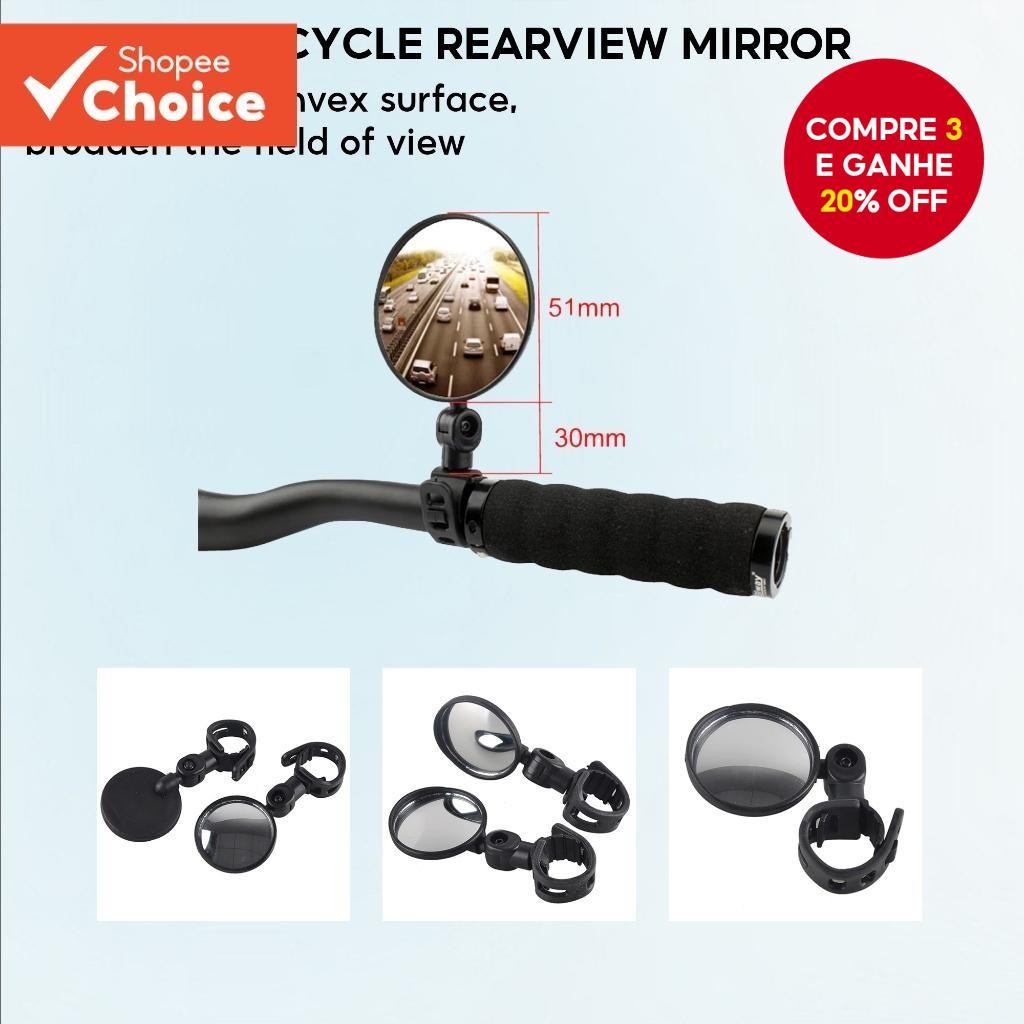 Espelho Universal Para Bicicleta LUEASPY-Retrovisor Convexo Ajustável Grande Angular Guiador , Acess