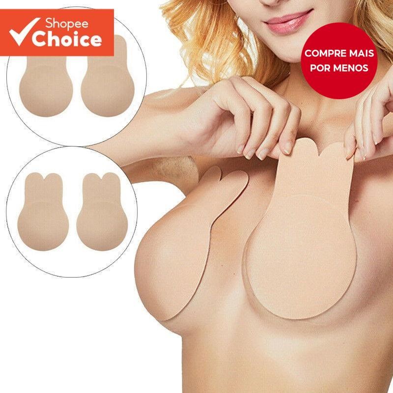 2 Pares De Adesivos Push-Up De Orelha De Coelho-Levantamento E Suporte Invisíveis