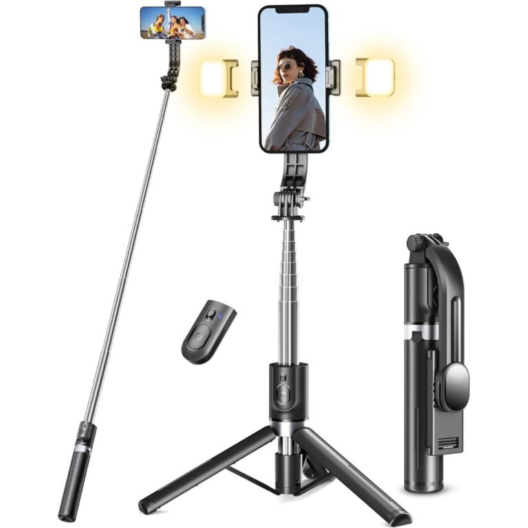 Tripé Selfie Stick Com Luz , 45Controle Remoto Se