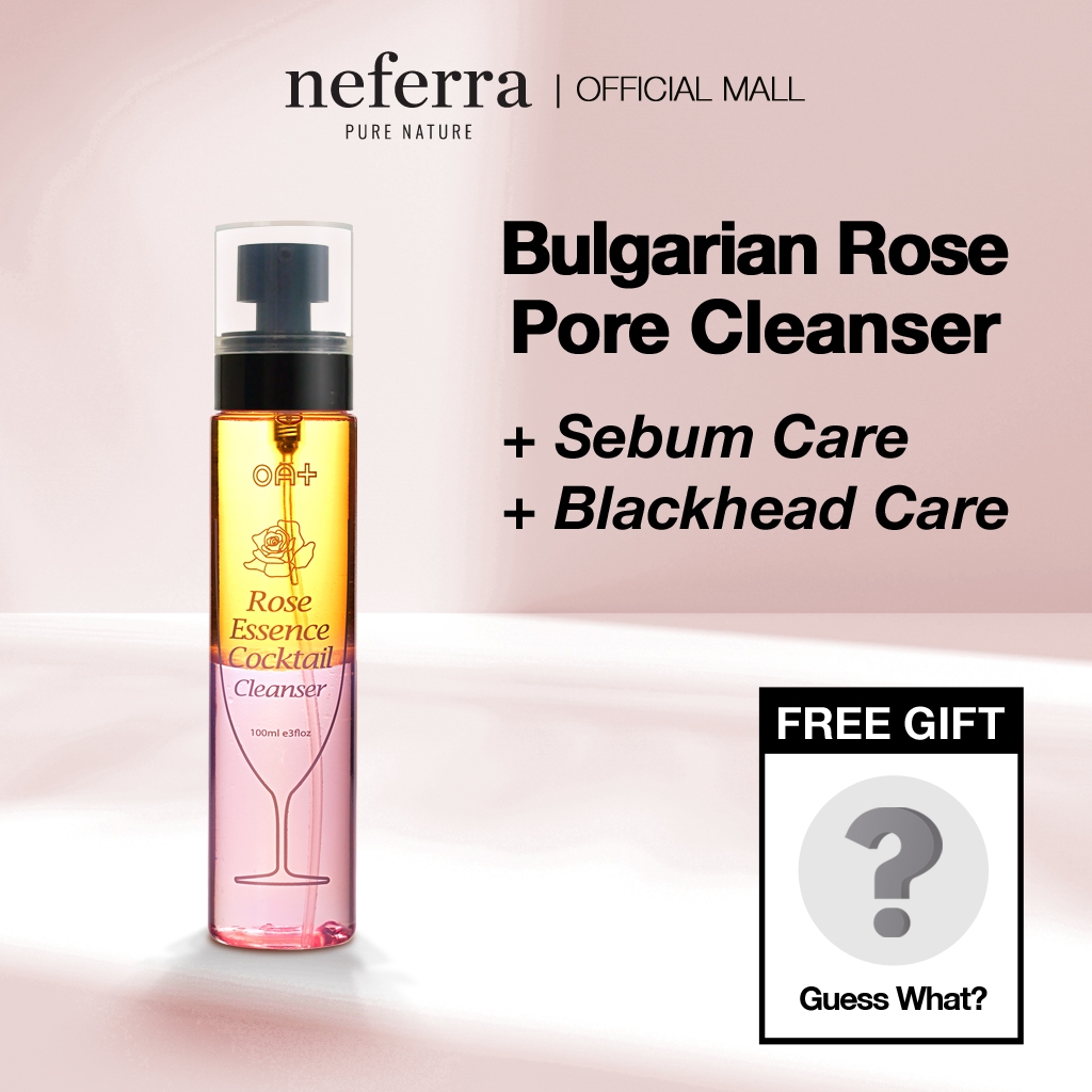Odorata/Neferra Sebum E Blackhead Care + Limpador De Coquetel De Rosa Búlgara Hipoalergênico 100ml