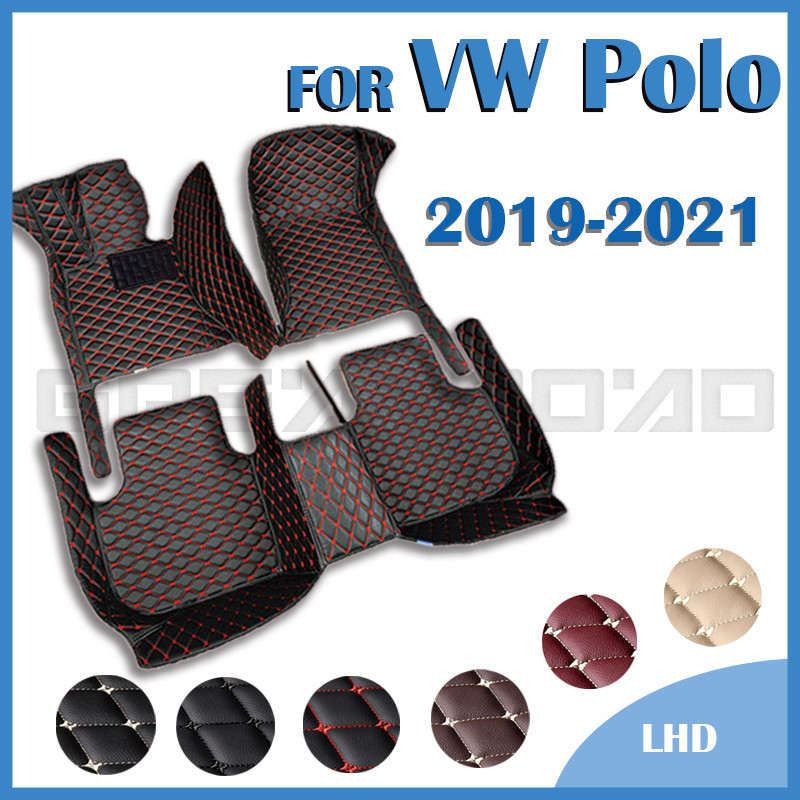 Tapetes De Carro Para VW Volkswagen Polo Hatchback 2026 2025 2024 2023-2019 Almofadas De Pé Personal