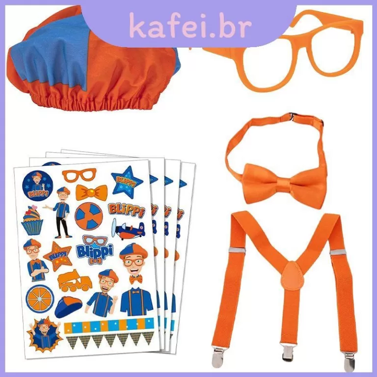 Kit Colorido Blippi Para Crianças Com Suspensóri