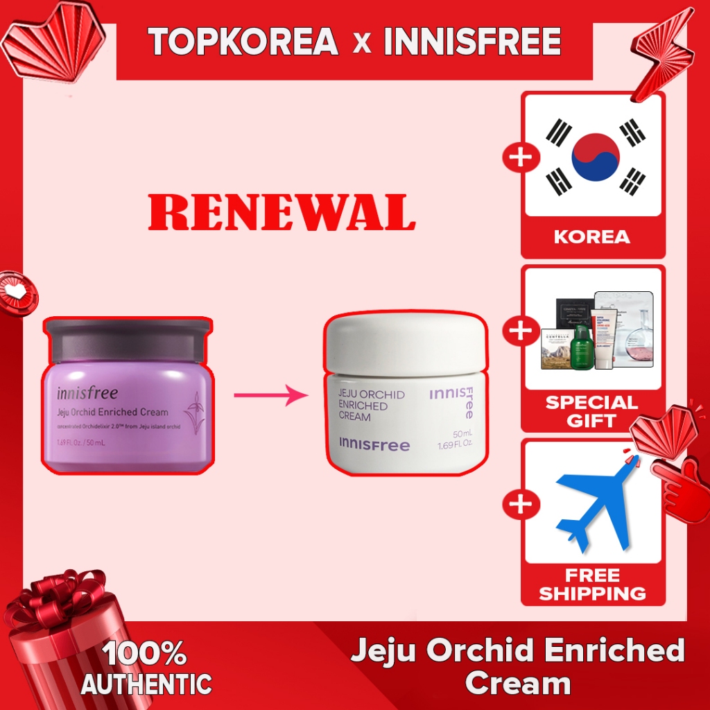 INNISFREE Novo Creme Enriquecido Com Orquídea Jeju/50ml/TOPKOREA [Envio Da Coreia]