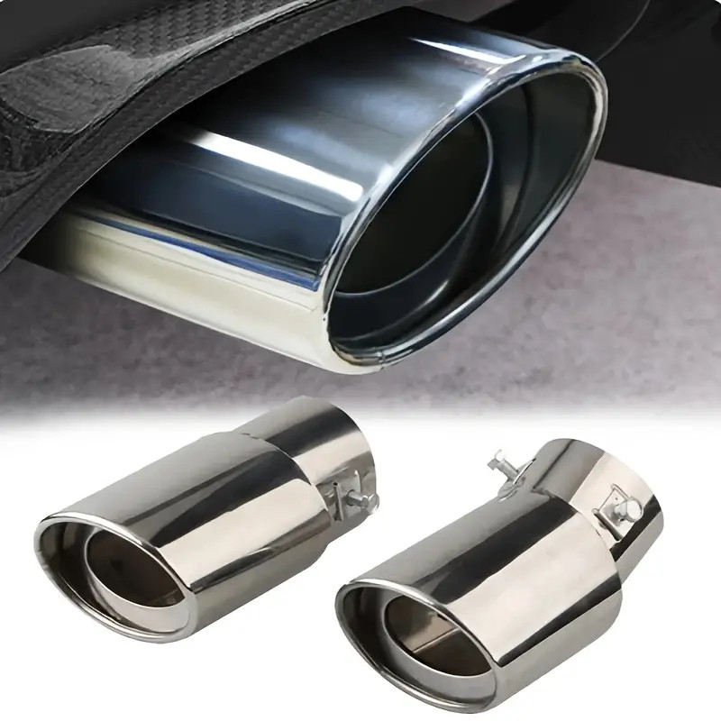 Ponteira Escapamento Aço Inox Saída 3 Polegadas Universal Prata Tuning Esportivo Carro