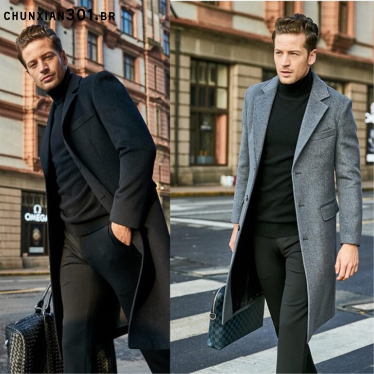 Capa De Inverno Trench Outwear Winter Pea Coat Lap