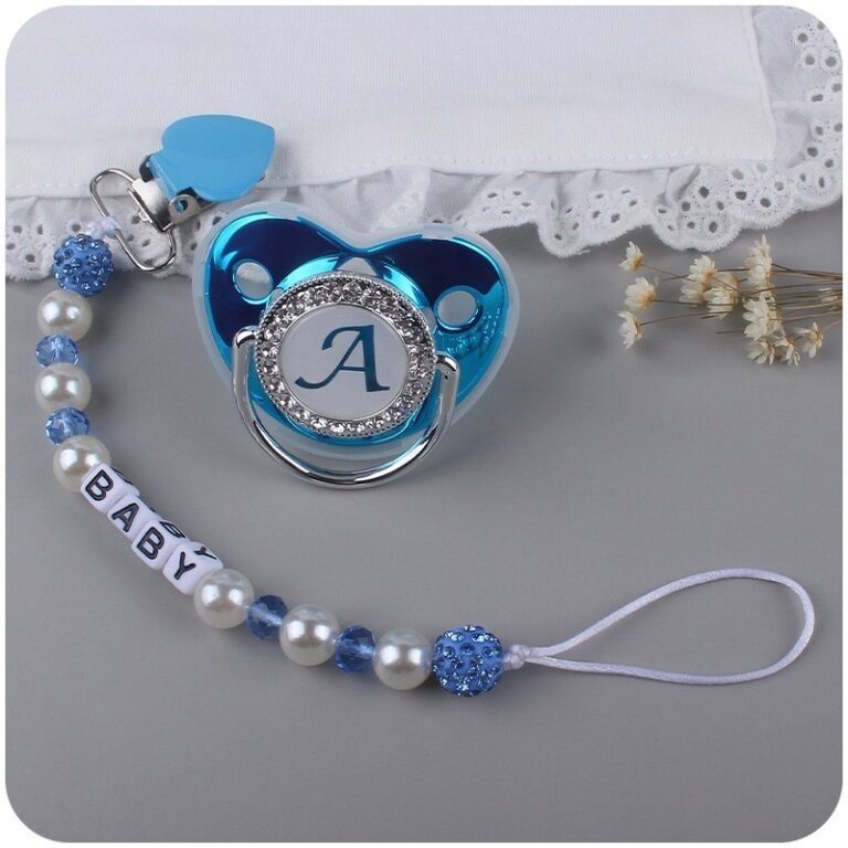 Baby Pacifier Azul E Rosa BPA Carta Inicial Com Cl
