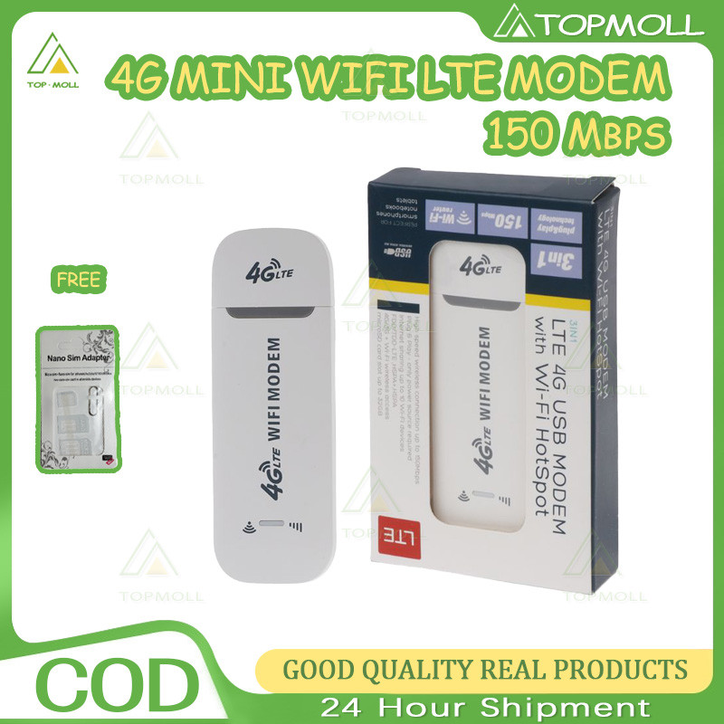 TOP MOLL 4G LTE Modem USB Wifi Mini Hotspot Bolso 150Mbps Emissor De Cartão De Ar