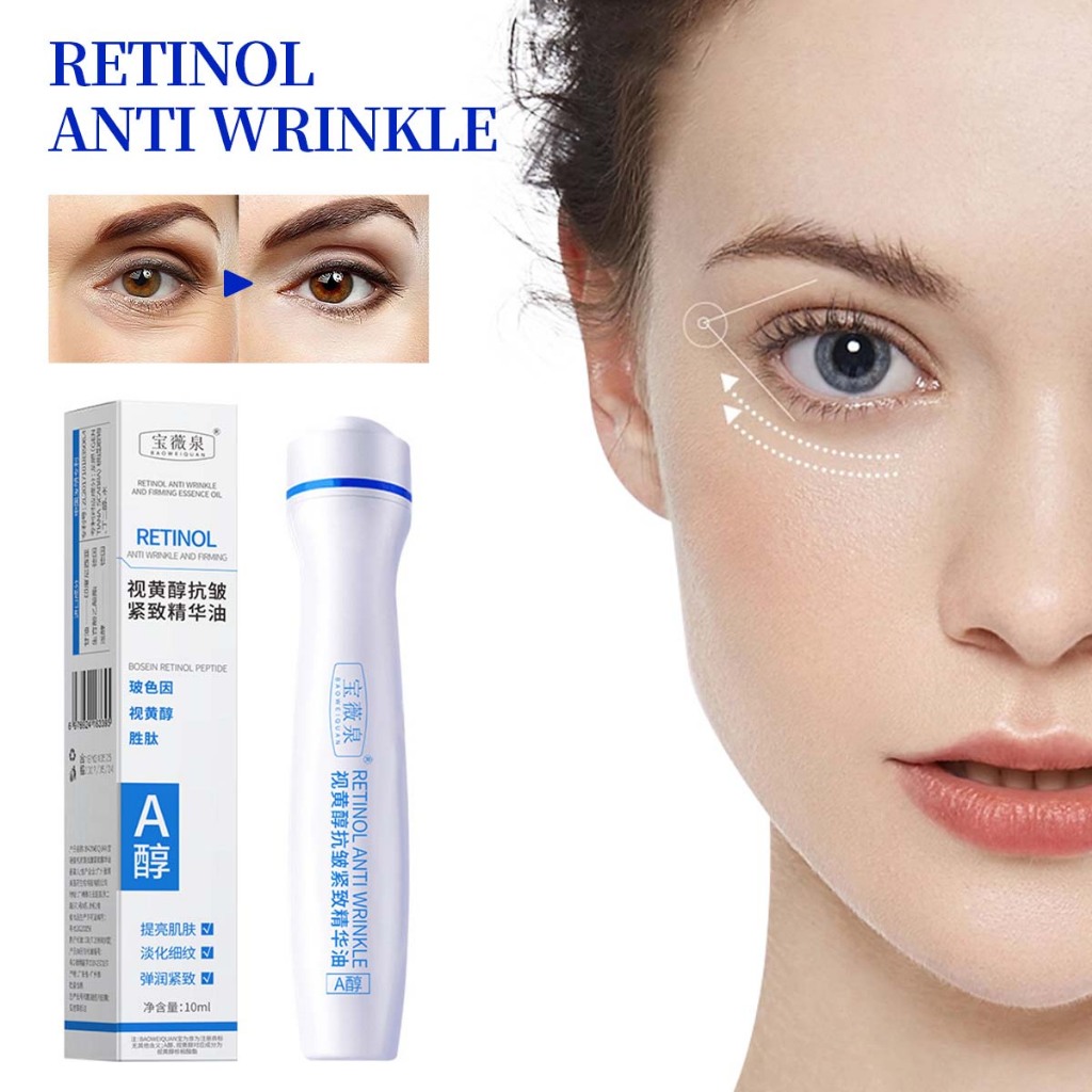 Óleo Para Os Olhos De Retinol-Redução De Rugas , Massageador Roll-on , Anti-Fadiga E Clareador De Ol