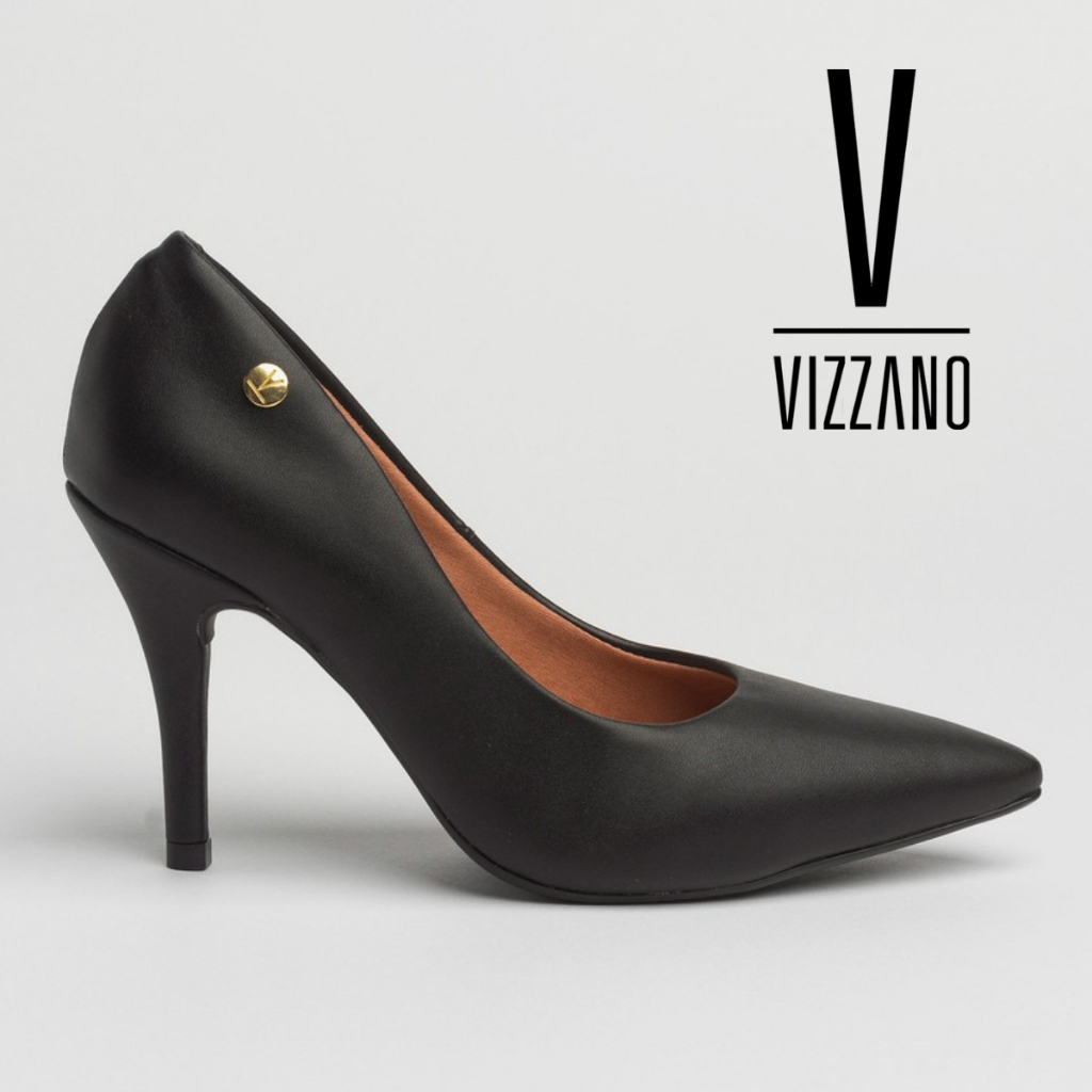 Scarpin Original Feminino Vizzano bico Fino sapato social Pelica