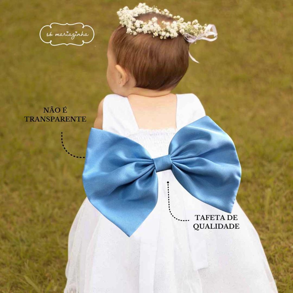 Laço Estruturado Traseiro acessorio para vestido AZUL COBAL REF4204