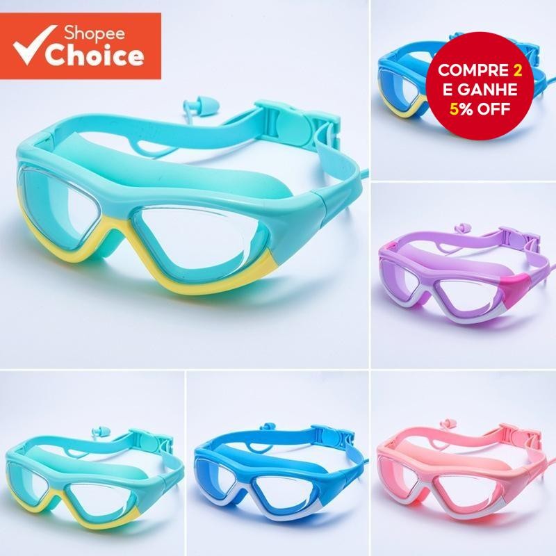 Crianças Óculos De Natação Grande Angular HD Silicone Selo Anti-Nevoeiro À Prova Dwaterproof Água Me