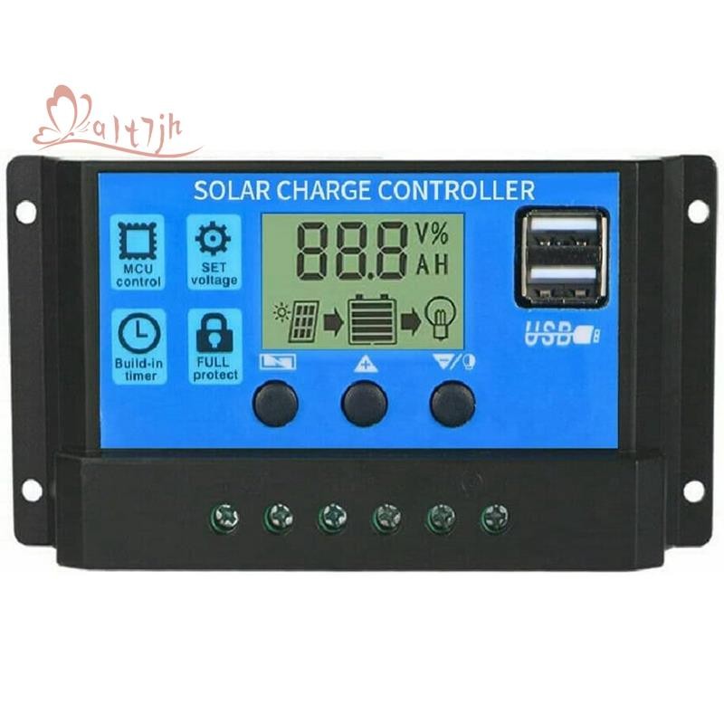 Controlador De Carga Solar 100A Com Porta USB Dupla , LCD