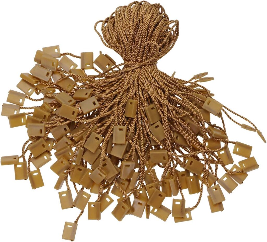 Corda De Etiqueta Marrom Para Pendurar 1000 Peças Roupas , Sacos De Presente , Etiquetas De Preço ,