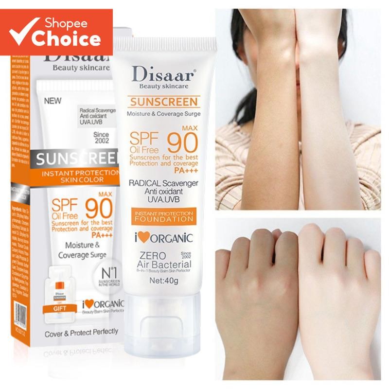 DISAAR SPF 90 Protetor Solar Facial Clareador Creme De Pele Anti-Envelhecimento Controle De Óleo Hid
