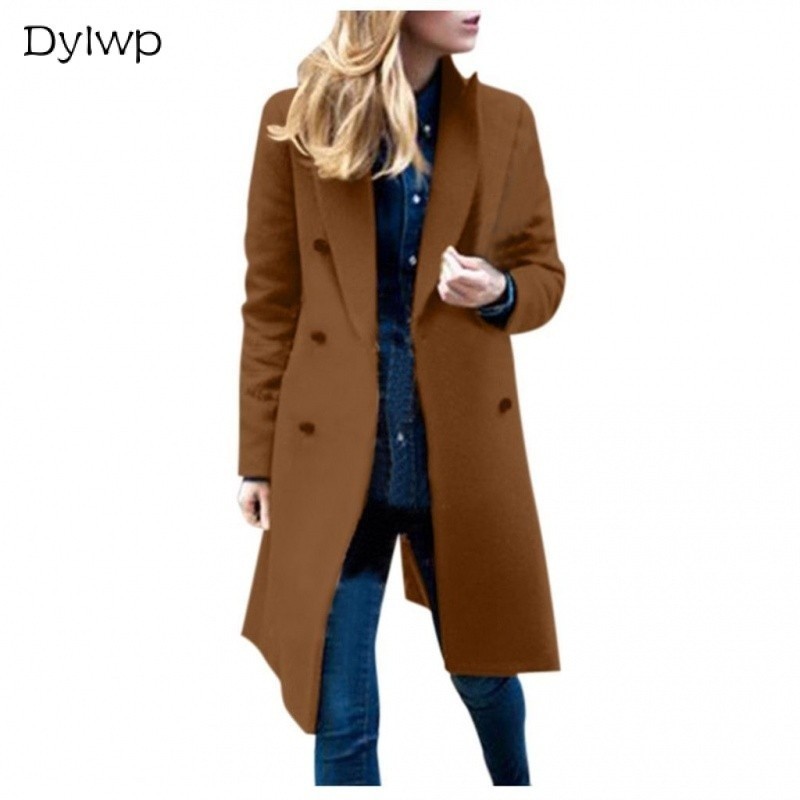 Mais Tamanho Casaco De Inverno Feminino De Manga Longa Elegante Roupa Exterior Feminina