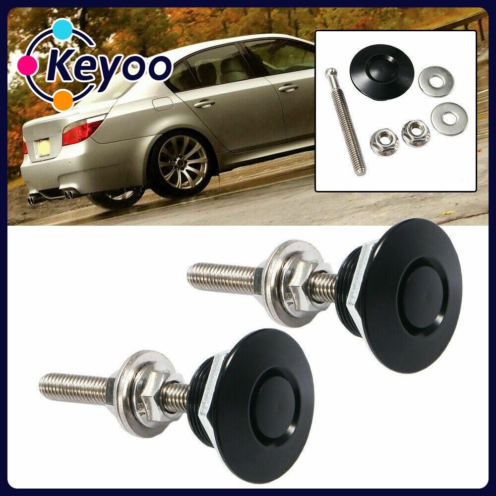 [KEYOO] 2/4pcs Botão De Pressão Clipe De Trava Preto Acessório De Carro Pino Do Capô Pára-Choque Dia