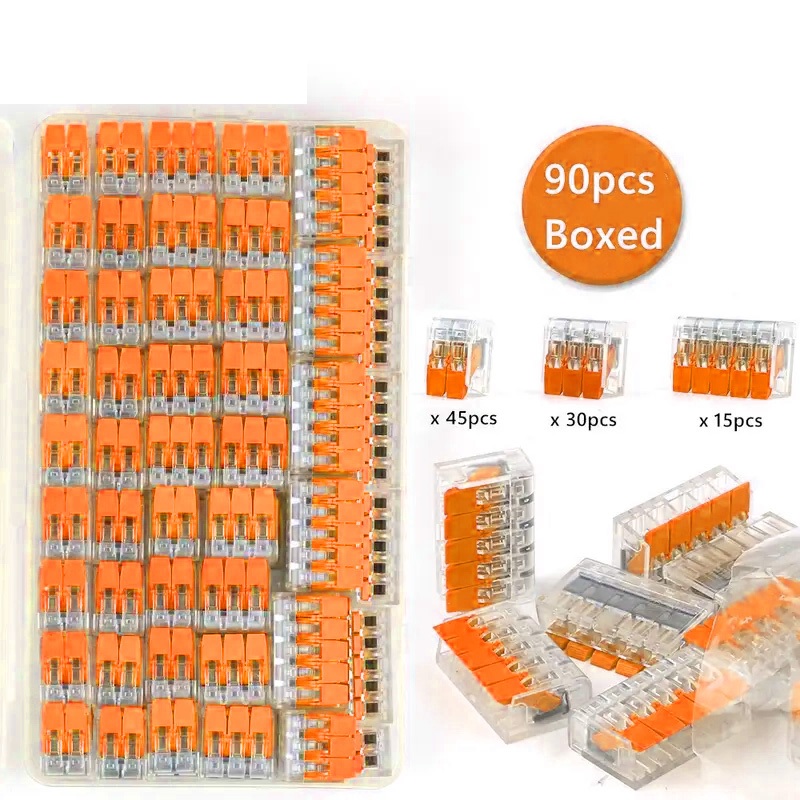 Kit 90 Peças Conector Elétrico Emenda Original  2, 3 e 5 vias