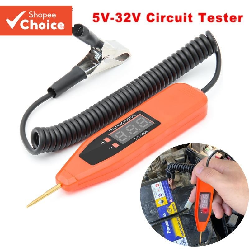 Caneta Testadora De Tensão Digital LCD 5-120V Para Carro E Motocicleta-Ferramenta De Diagnóstico De