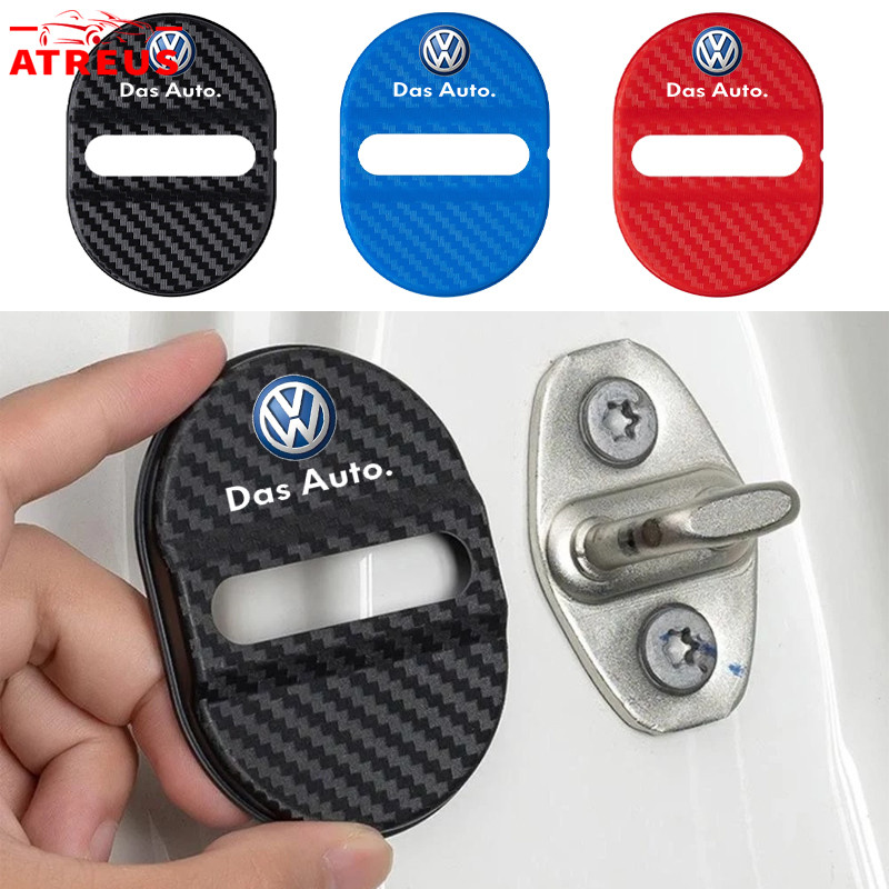 4Pçs Volkswagen Tampa De Proteção Da Fechadura Da Porta Do Carro Acessórios Para VW Polo T-Cross Sav