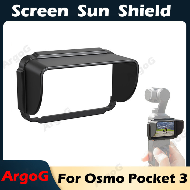 ArgoG Para-sol de Tela para DJI Osmo Pocket 3 Capuz de Sol para Câmera Tela Acessórios Pocket 3