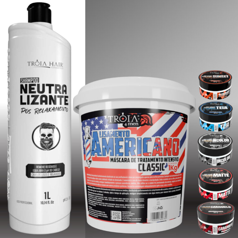 Shampoo Neutralizante + Alisamento Americano e 5 C